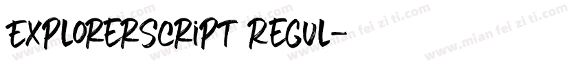 ExplorerScript Regul字体转换